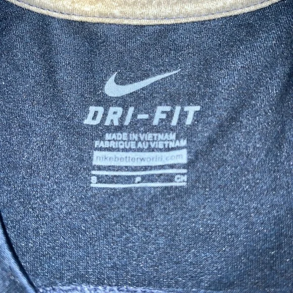 Nike Navy Blue Dri-FIT Men’s Sleeveless Tank Top - Picture 3 of 3